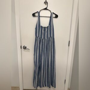Navy and White Striped Dress